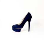 Charlotte Olympia Blue Suede Dolly Platform Pumps – Size 35.5 - Image 2