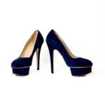 Charlotte Olympia Blue Suede Dolly Platform Pumps – Size 35.5 - Image 3