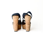 Dolce & Gabbana Leopard-Print and Denim Cork Wedges – Size 37 - Image 4