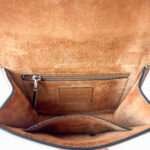 Valentino Garavani Lock Chain Shoulder Bag Cognac Smooth Leather - Image 6